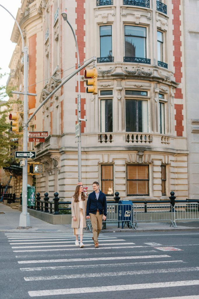 couple in a cross walk NYC
